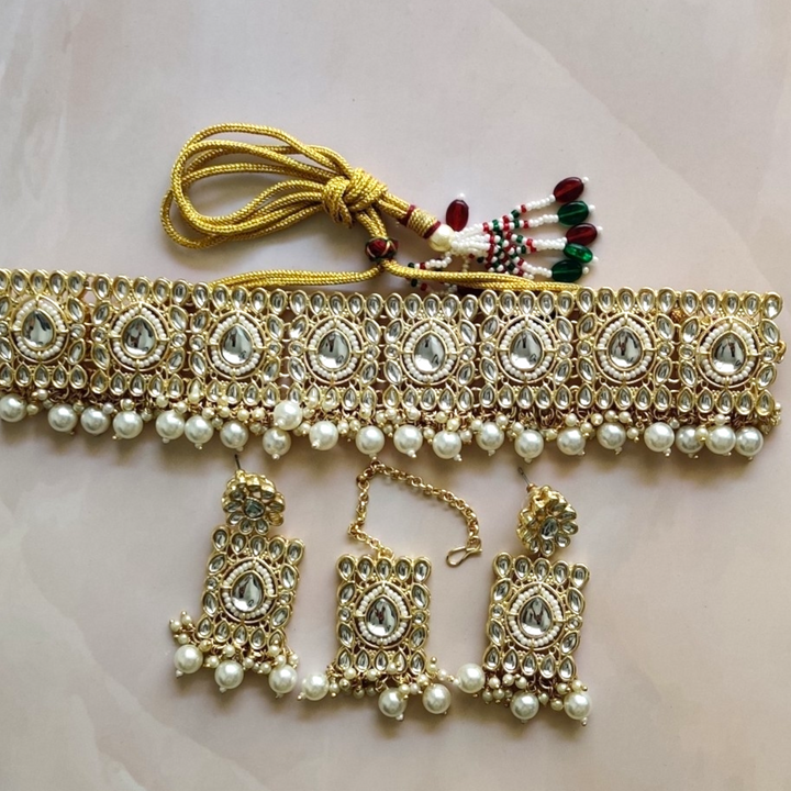 Indo Western Choker with Gold Plating - Sparkleeng Jewels