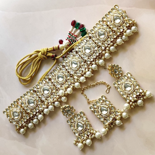 Indo Western Choker with Gold Plating - Sparkleeng Jewels