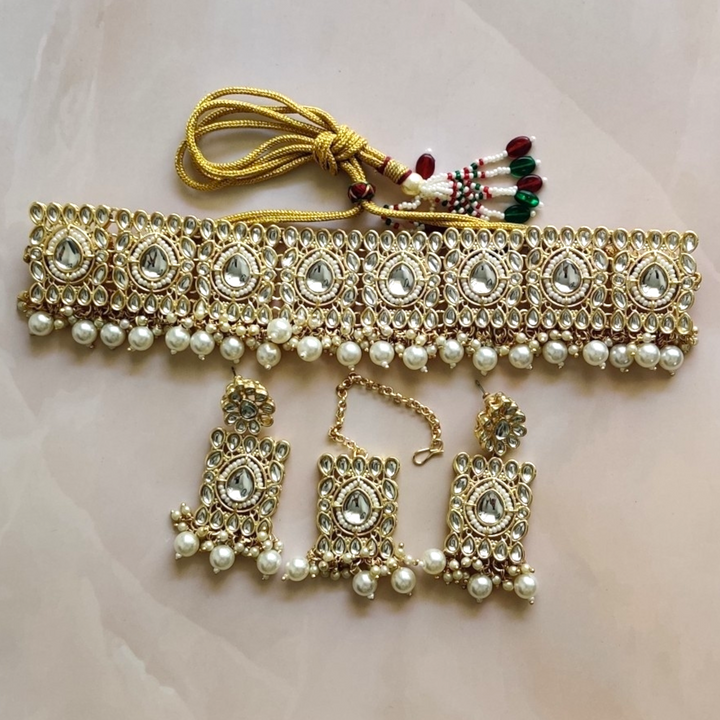 Indo Western Choker with Gold Plating - Sparkleeng Jewels