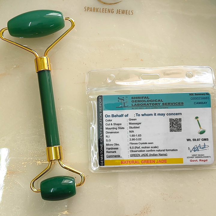 Real and Natural Jade Semi-Precious stone Roller - Sparkleeng Jewels