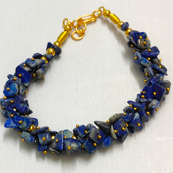 Natural Lapiz Lazuli Crystal Semi-precious Gemstone bracelet