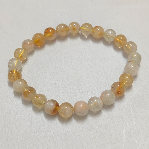 Citrine Crystal Beads Semi-precious Gemstone bracelet