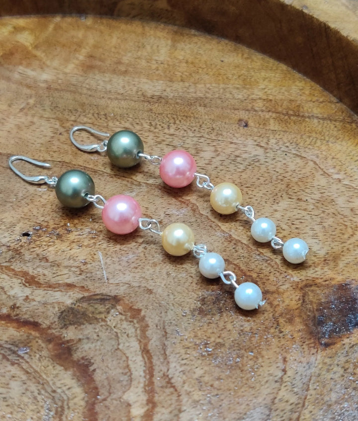 Miss Pearly Long Earrings - Sparkleeng  Jewels
