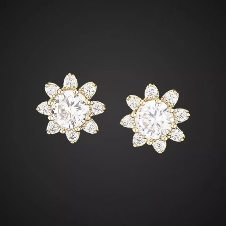 CZ Marigold Studs - Sparkleeng  Jewels