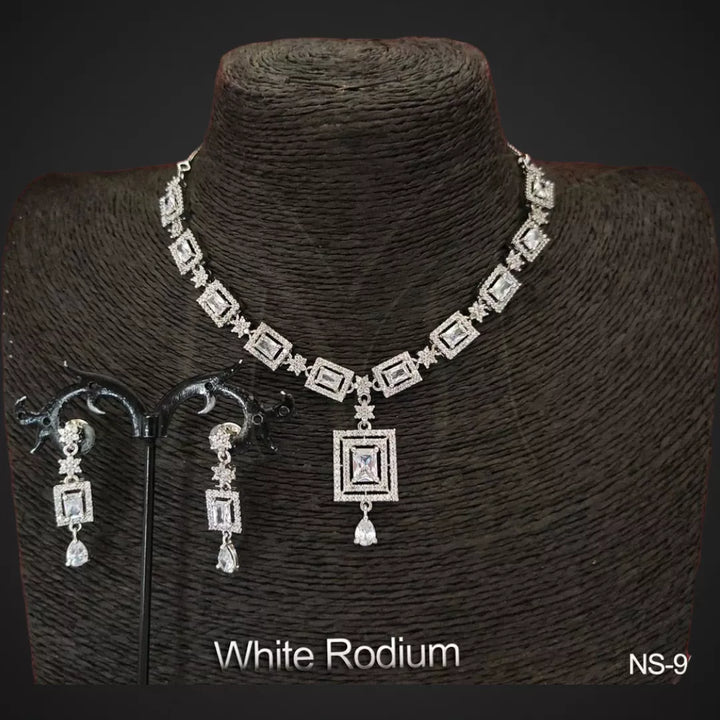 CZ - Nicole Necklace Set - Sparkleeng  Jewels