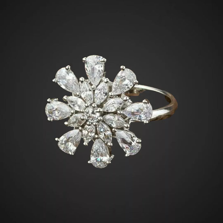 Blossom Adjustable Ring - Sparkleeng  Jewels