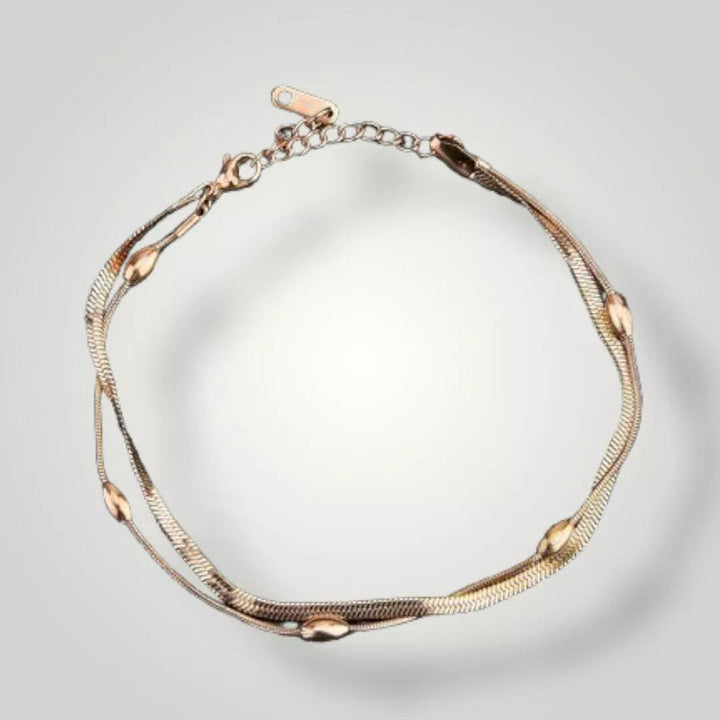 Stainless Steel Rose Gold Bracelet - Sparkleeng  Jewels