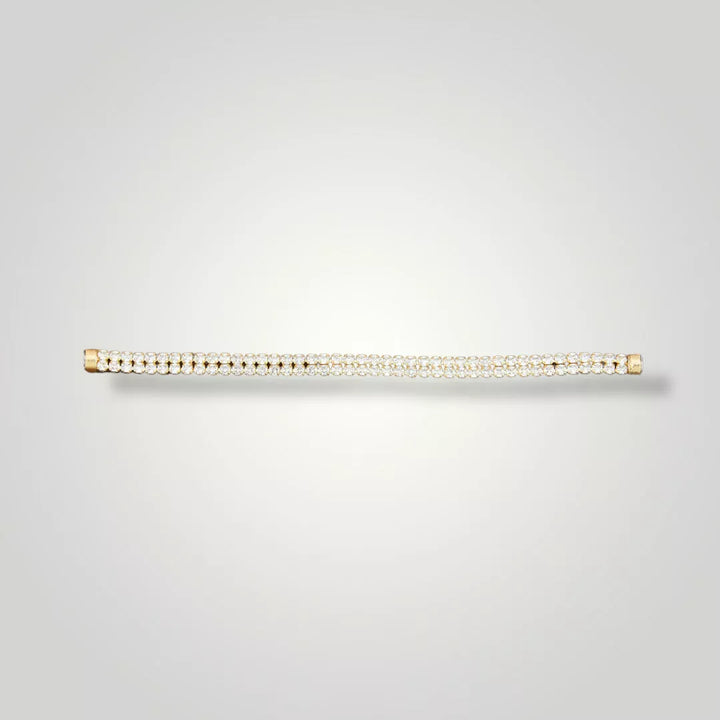 Gold Plated double layered American Diamonds Magnet Bracelet - Sparkleeng  Jewels