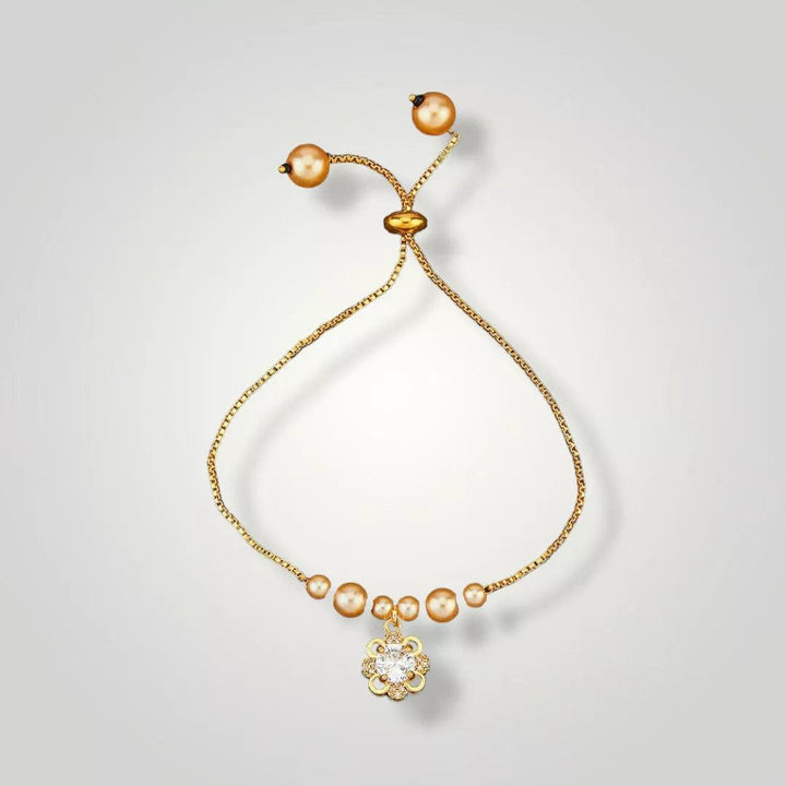 AD & Pearl Locket Bracelet - Sparkleeng  Jewels