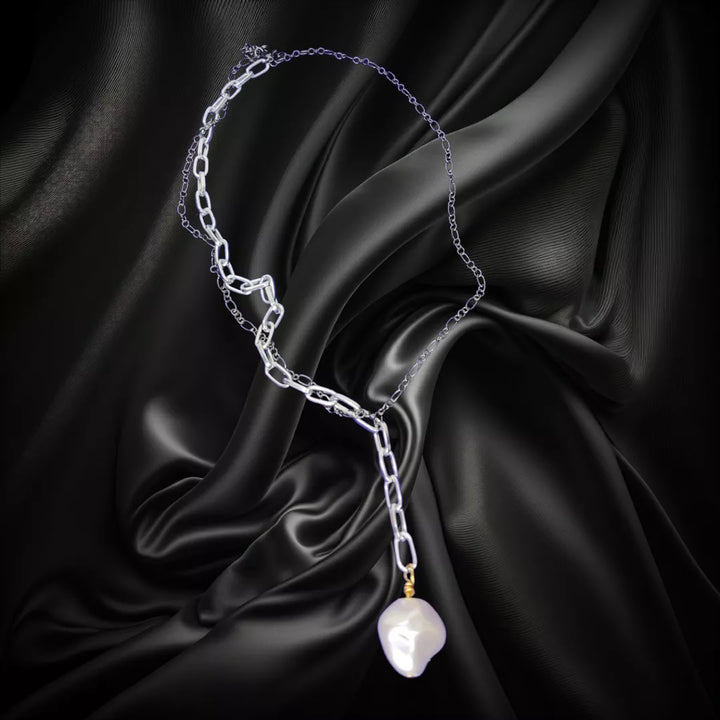 Uncut Pearl Layered Chain - Sparkleeng  Jewels