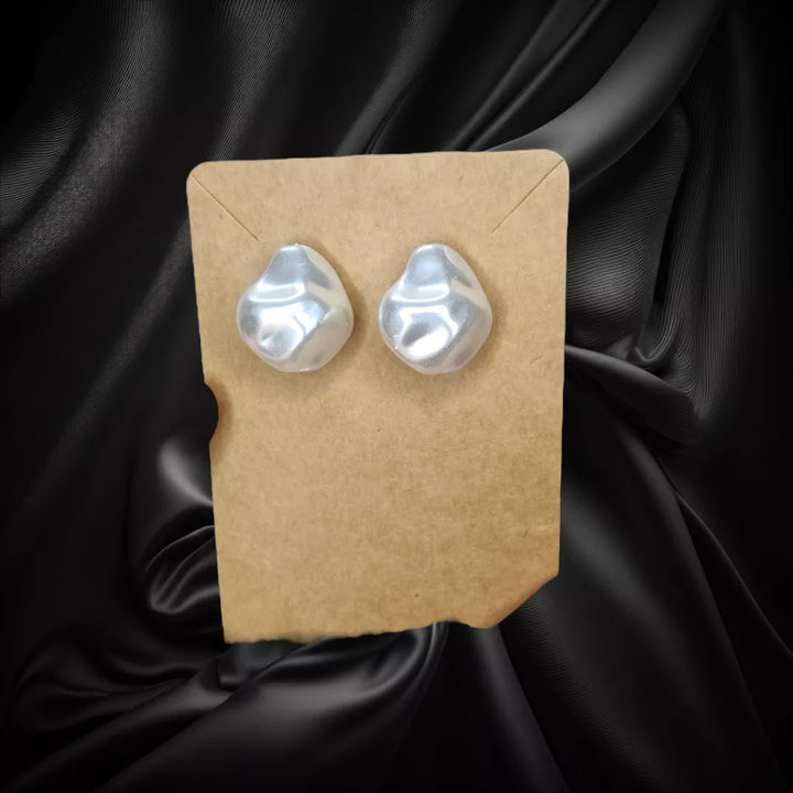 Uncut Pearl Studs - Sparkleeng  Jewels