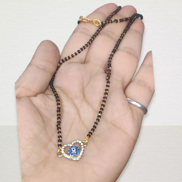 Zircona Evil Eye Heart Mangalsutra - Sparkleeng  Jewels