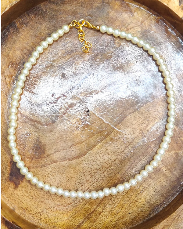 Minimal Pearl Necklace - 6mm - Sparkleeng  Jewels