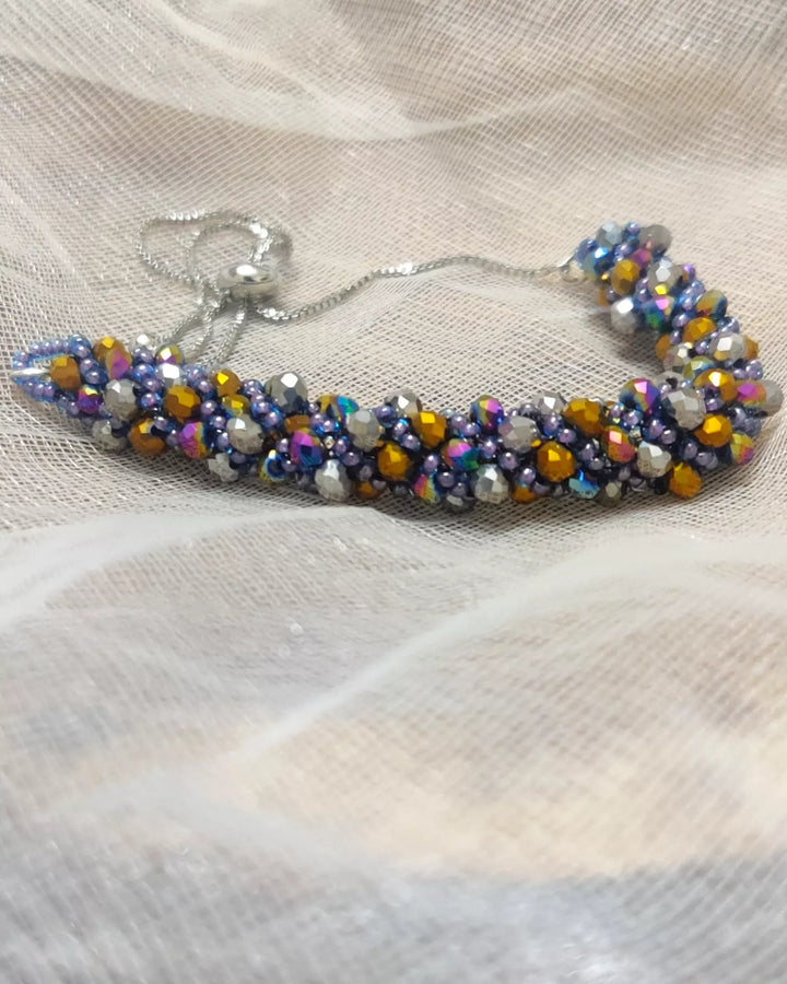 Disco 82 Beaded Spiral Rope Bracelet - Sparkleeng  Jewels