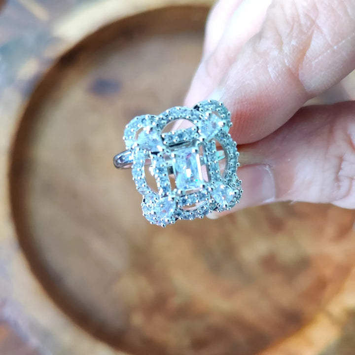 Intertwined AD Squares - Sparkleeng  Jewels