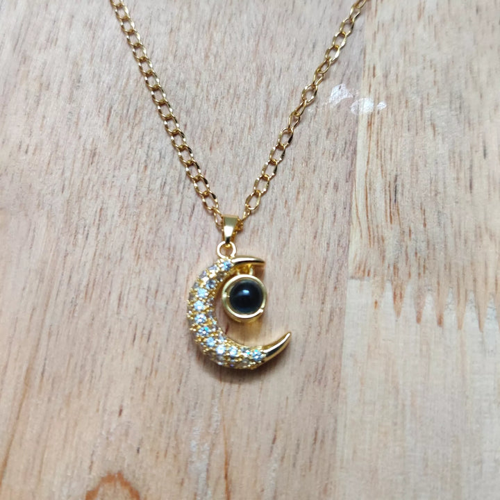 Ad Sun Moon Pendant in 18K gold plated Chain - Sparkleeng  Jewels