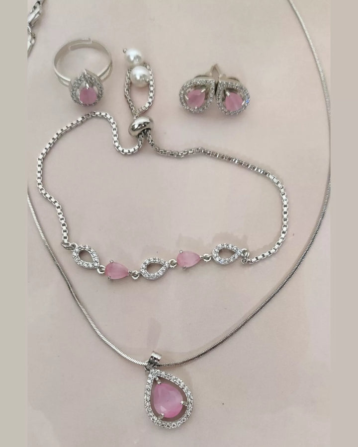 CZ - American Diamonds Combo Set - Sparkleeng Jewels