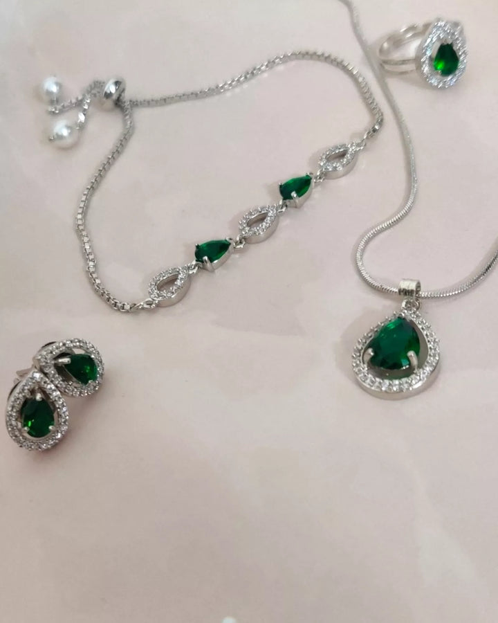 CZ - American Diamonds Combo Set - Sparkleeng Jewels