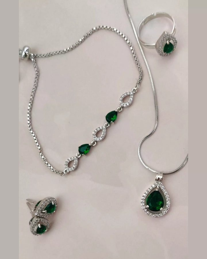CZ - American Diamonds Combo Set - Sparkleeng Jewels