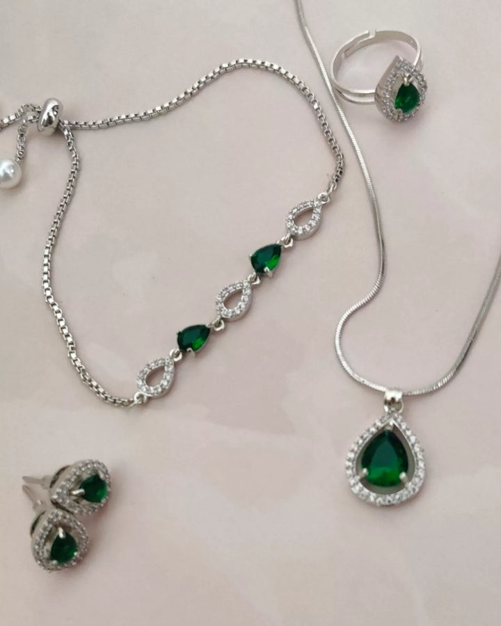 CZ - American Diamonds Combo Set - Sparkleeng Jewels