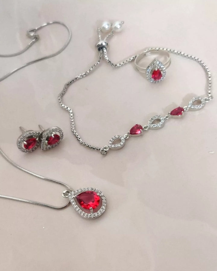 CZ - American Diamonds Combo Set - Sparkleeng Jewels