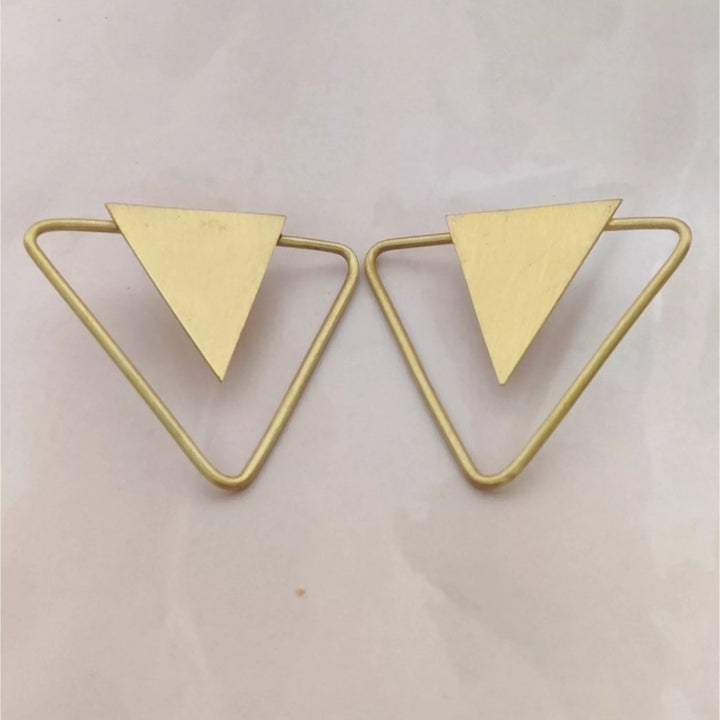 Avicii Brass Western Earrings - Sparkleeng Jewels
