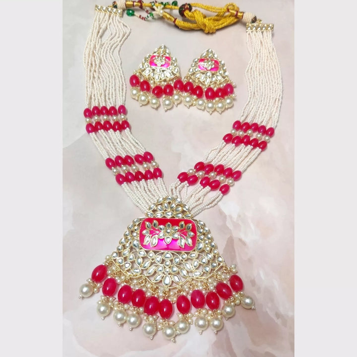Meenakari Moti Rani Haar with Gold Plating - Sparkleeng Jewels