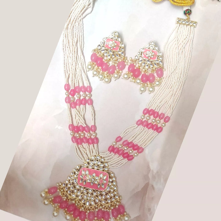 Meenakari Moti Rani Haar with Gold Plating - Sparkleeng Jewels