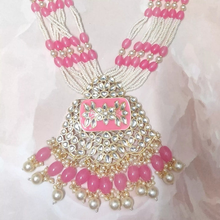 Meenakari Moti Rani Haar with Gold Plating - Sparkleeng Jewels